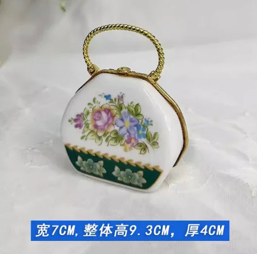 Cartoon 3D Relief Colorful Handdrawn Flower Tank Jar Jewelry Box Ring Box Tin Milk Jug Vase Tableware Household