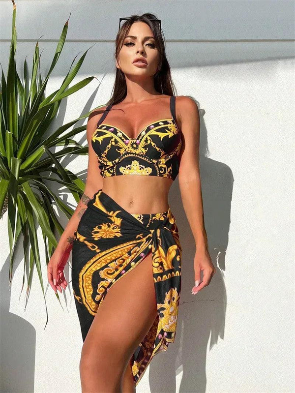Lux three piece swimsuit summer - Sexikinis Swim - Gifts for You 'n Me