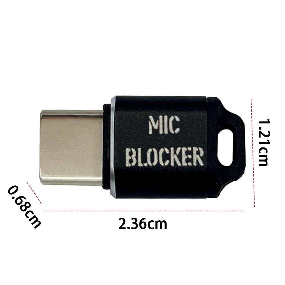 USB C MIC Blockers Lightweight Privacy Protector Multifunction Microphone Sound Security Lock for Laptops Smartphones Tablets