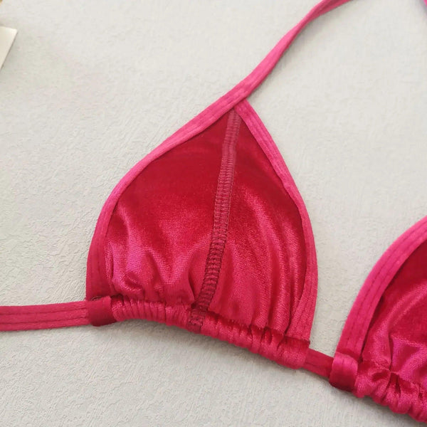 2024 New Shiny Red Sexy two piece swimsuit - Sexikinis Swim - Gifts for You 'n Me