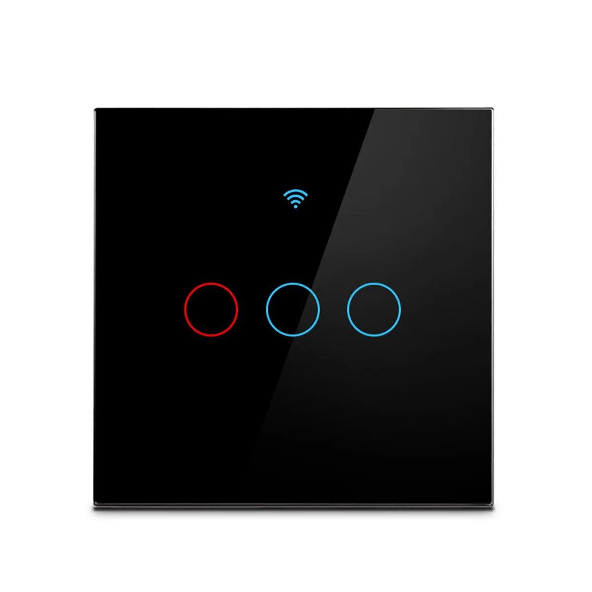Work with Tuya WIFI Smart Home Switch Light Wall US/EU Glass Touch Panel Voice Wireless Remote Control by Alexa Google Home
