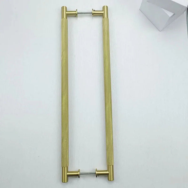 52cm Brass Knurled Door Handle – Gold Sliding Glass Door Pulls for Store, Barn, and Shower Room Dlight Decor