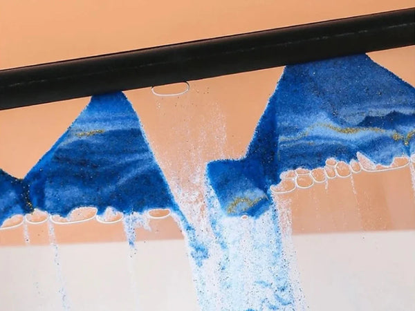 3D Rotatable Moving Sandscape Hourglass Quicksand Art Picture Square Glass Flowing Sand Painting Home Decor Children's Gifts