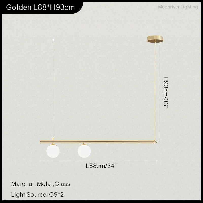 Modern Linear Hanging Chandelier