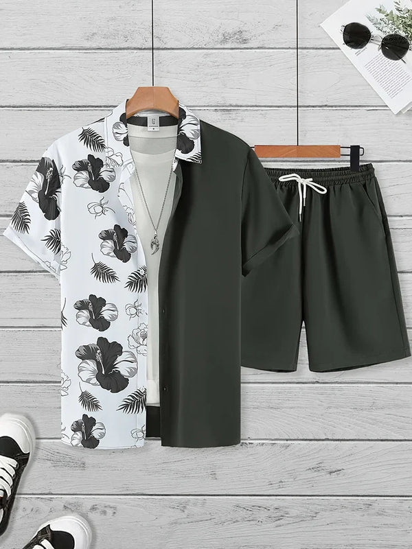 Resort wear Luxury Style Men's Short-sleeved outfit