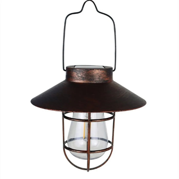 LED Solar Light Retro Solar LED Oil Lamp Portable Solar Candle Light Flickering Flameless Outdoor Hanging Lantern Garden Decor