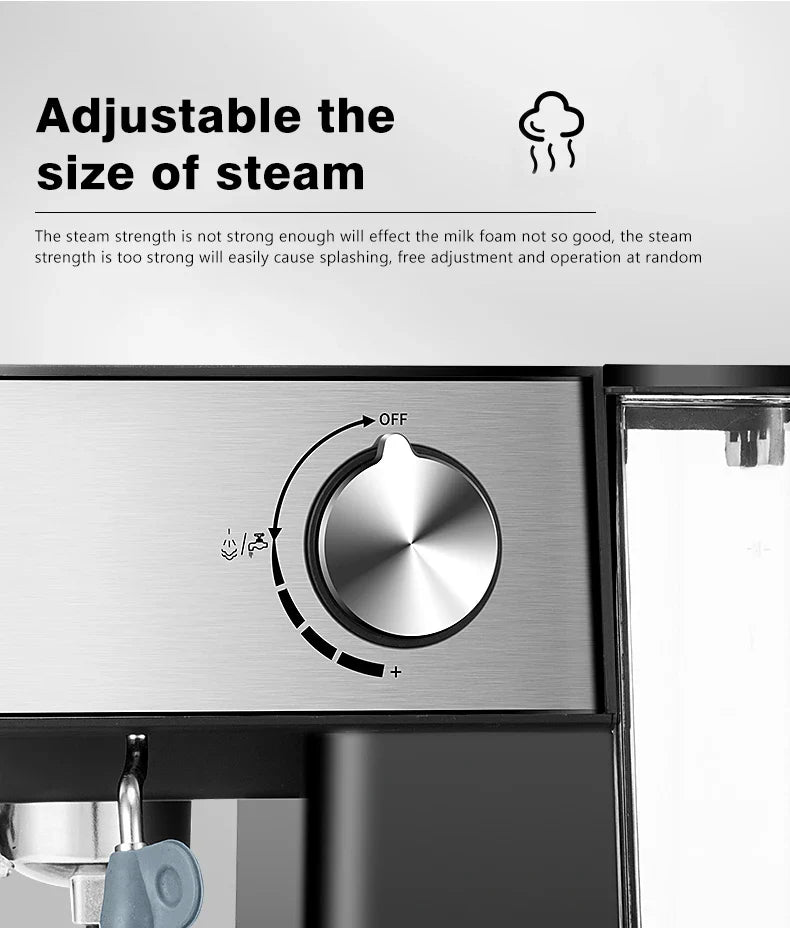 Semi-Automatic Espresso Machine 20Bar High Pressure Extractor 3-in-1
