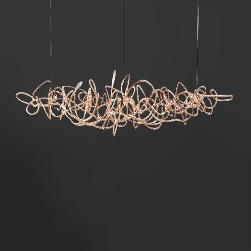 Nickel Geometric LED Chandelier