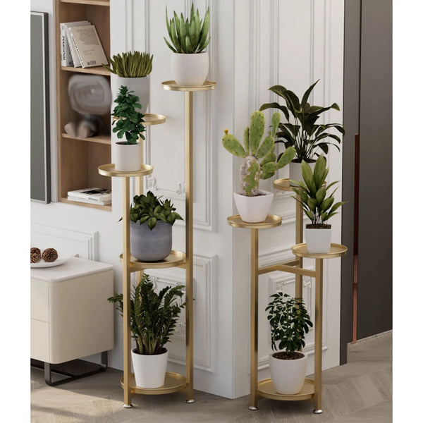 Tiered Plant Stand Indoor, Multi-Layer Metal Corner Planter Stands with Anti-slip Feet Tall Planter Holder Shelf for Home Office