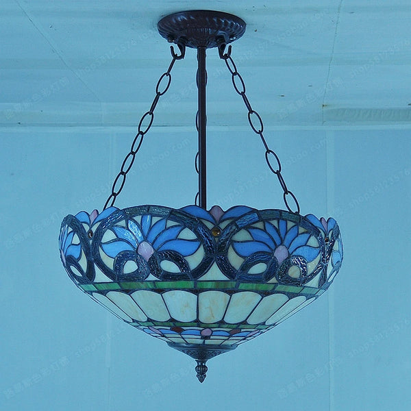 40CM European Antique Anti Chandeliers Tiffany Bedroom Balcony Children's Room Lighting Bar Night Games Lazurite Lighting