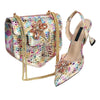 New Ladies Heels And Matching Bag Set EDNBG54 - Gold / 40