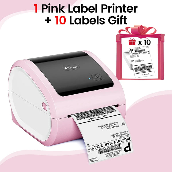 100x150mm Wireless Shipping Label Printer Wireless Thermal Label Printer for Small Shipping Business Packages 4x6