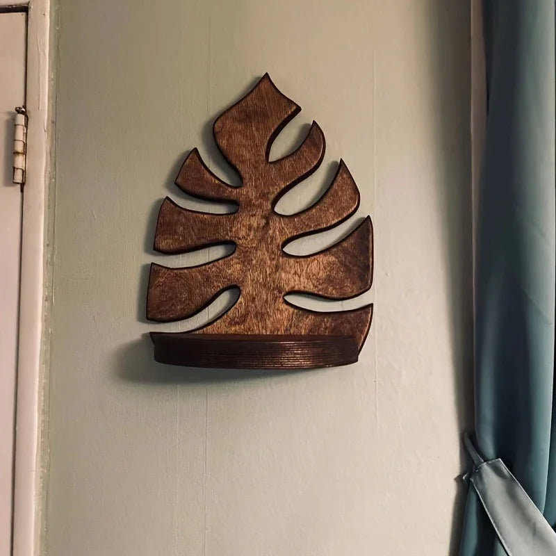 Shelf - Floating Wooden Leaf Design