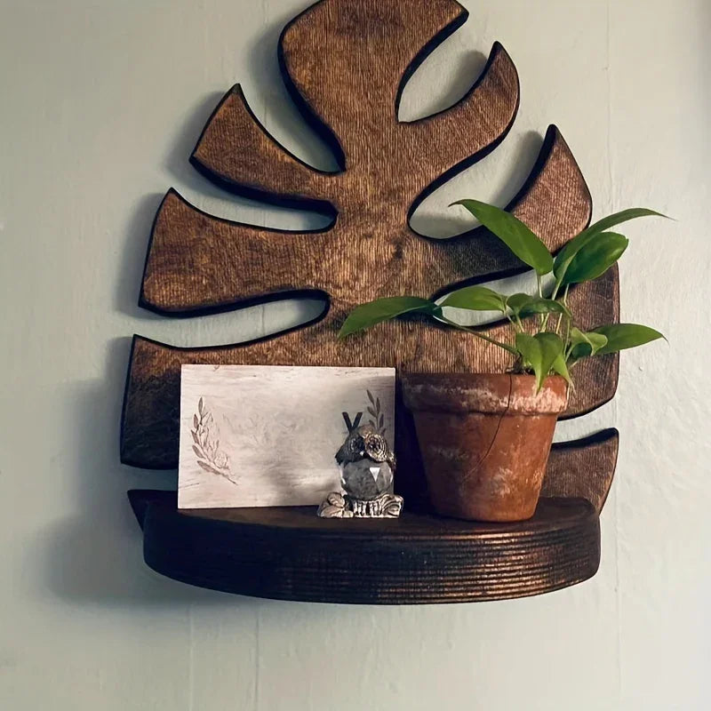 Shelf - Floating Wooden Leaf Design