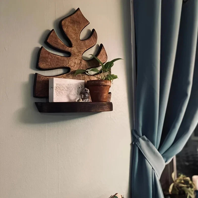 Shelf - Floating Wooden Leaf Design