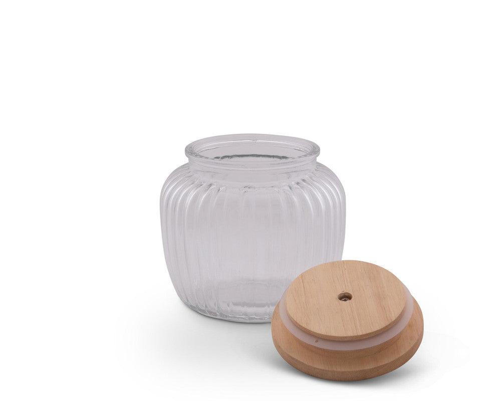 Shell Knob Glass Canisters