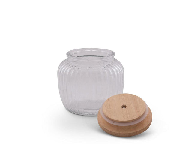 Shell Knob Glass Canisters
