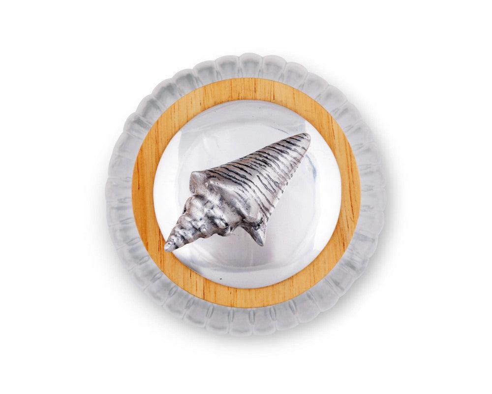 Shell Knob Glass Canisters