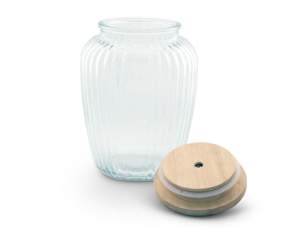 Shell Knob Glass Canisters