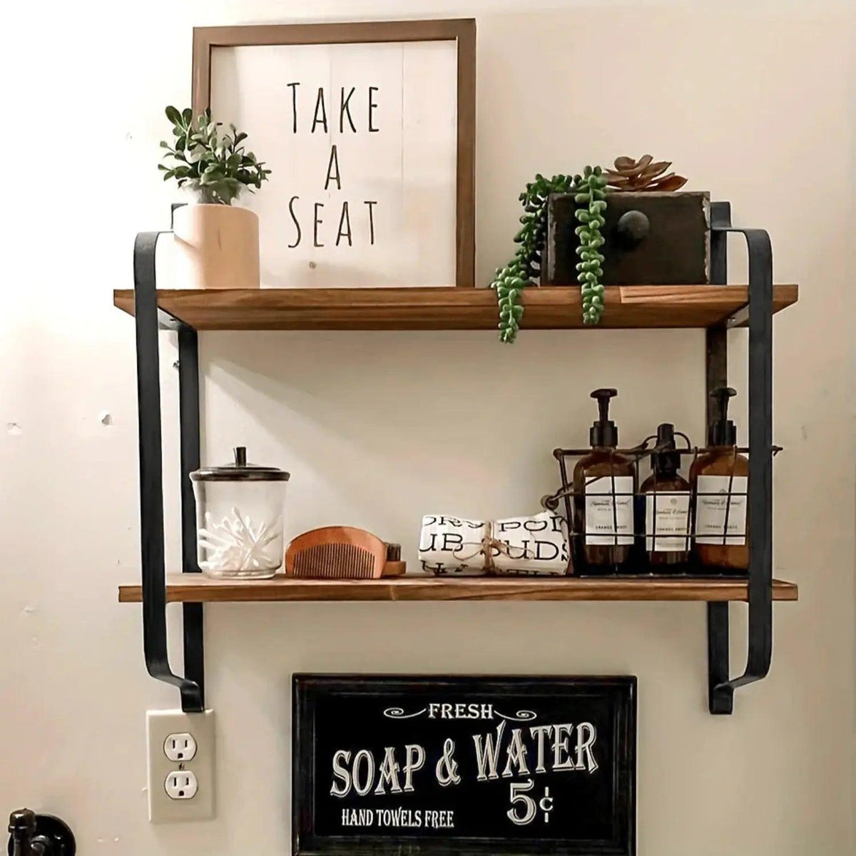 Shelves - Dual Layer Wooden Wall