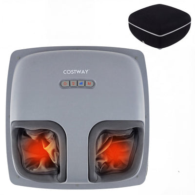 Shiatsu Foot Massager with 3-Level Deep Kneading and Air Compression-Black