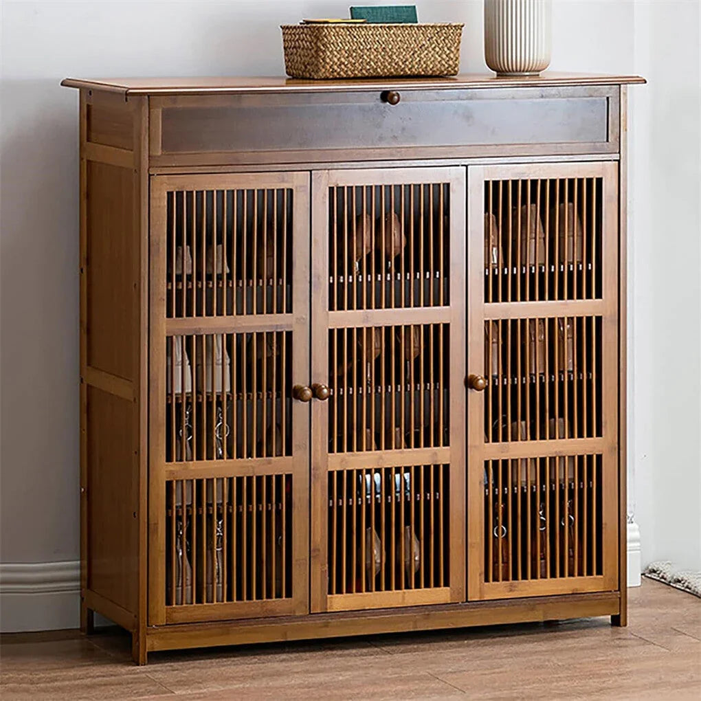 Shoe Cabinet - 4 Tier Wood