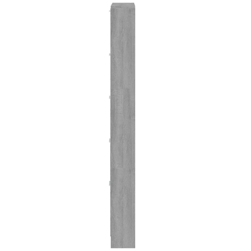 Shoe Cabinet - Vertical Wood Grey 3 Shelf