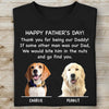 Thank You Being Daddy Dog Dad Personalized Custom Photo Dark Shirt - Basic Tee / Black / S