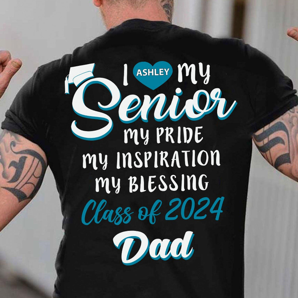 I Love My Senior - Family Senior 2026 - Personalized Custom Graduation 2026 Backside Shirt C635