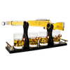 Shotgun Gun Large Whiskey & Wine Decanter Set Bullet Glasses - Limited Edition Elegant Rifle Gun Whiskey Decanter 22.5