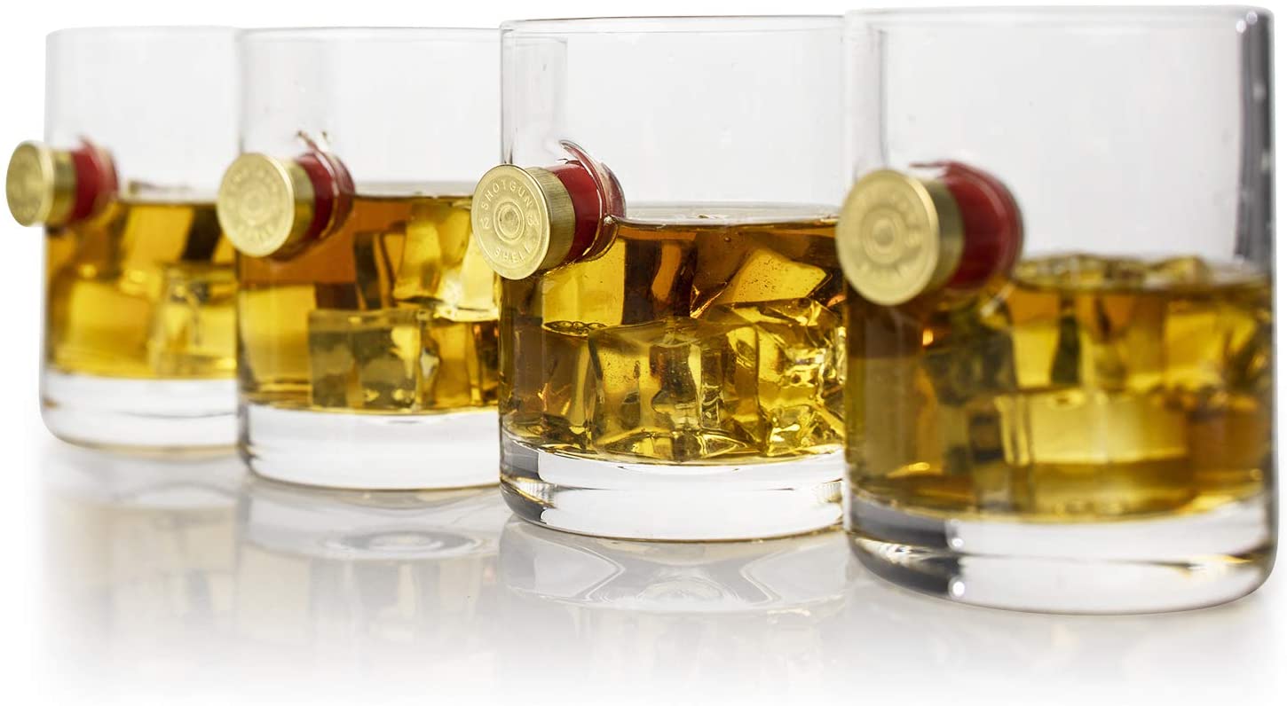 Shotgun Gun Large Whiskey & Wine Decanter Set Bullet Glasses - Limited Edition Elegant Rifle Gun Whiskey Decanter 22.5