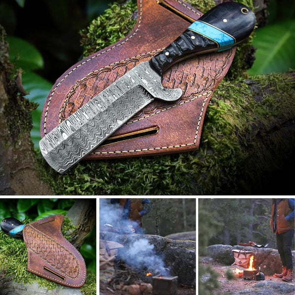Custom Handmade Bull Knife – Damascus Steel Blade | Fall Limited Edition
