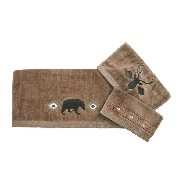 Sierra Wildlife Mocha 3PC Towel Set - Gifts for You 'n Me