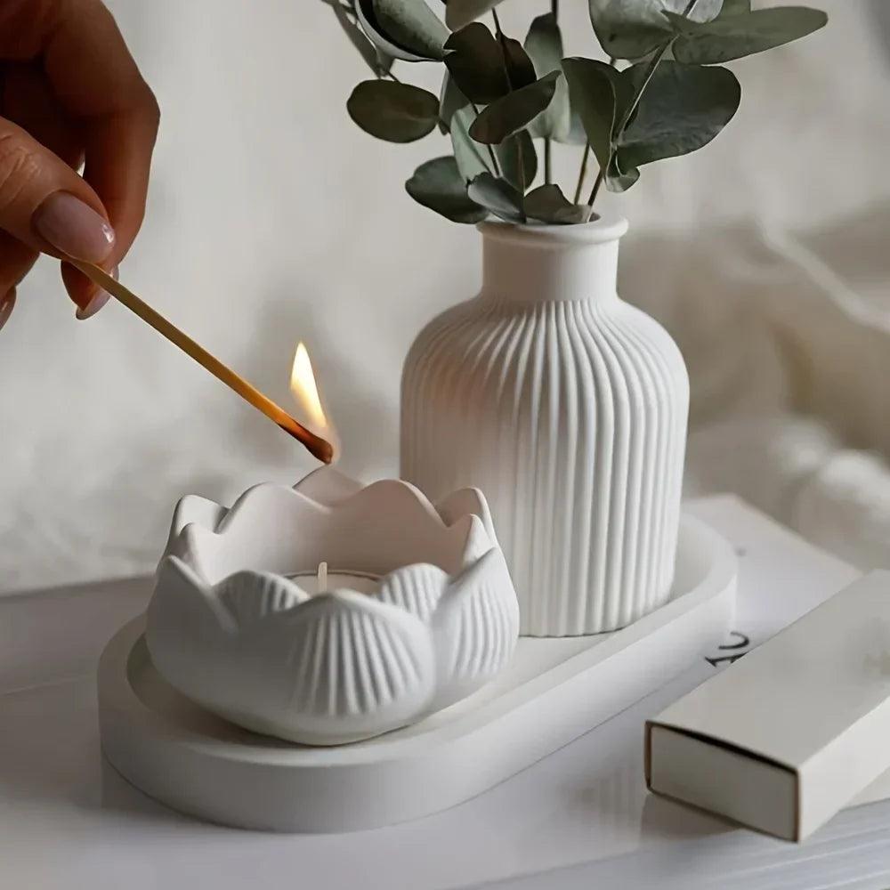 Silicone Mold - 3D Lotus Candle