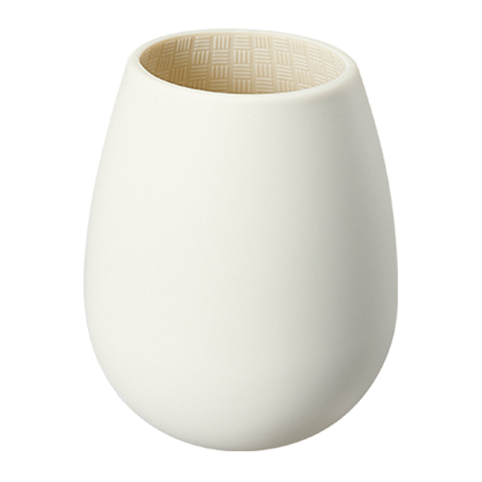 Unbreakable Silicone Stemless Wine Glassware | Set of 4 | Reusable & Shatterproof Tumbler Drinkware for Wine, Water, Cocktails, Champagne Glass for Parties, Camping, Beaches, Boats - (White)