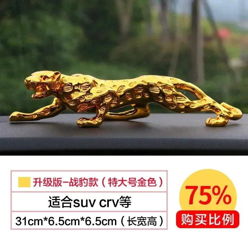Silver Leopard Decorative Tabletop Sculpture for Home and Office Decor