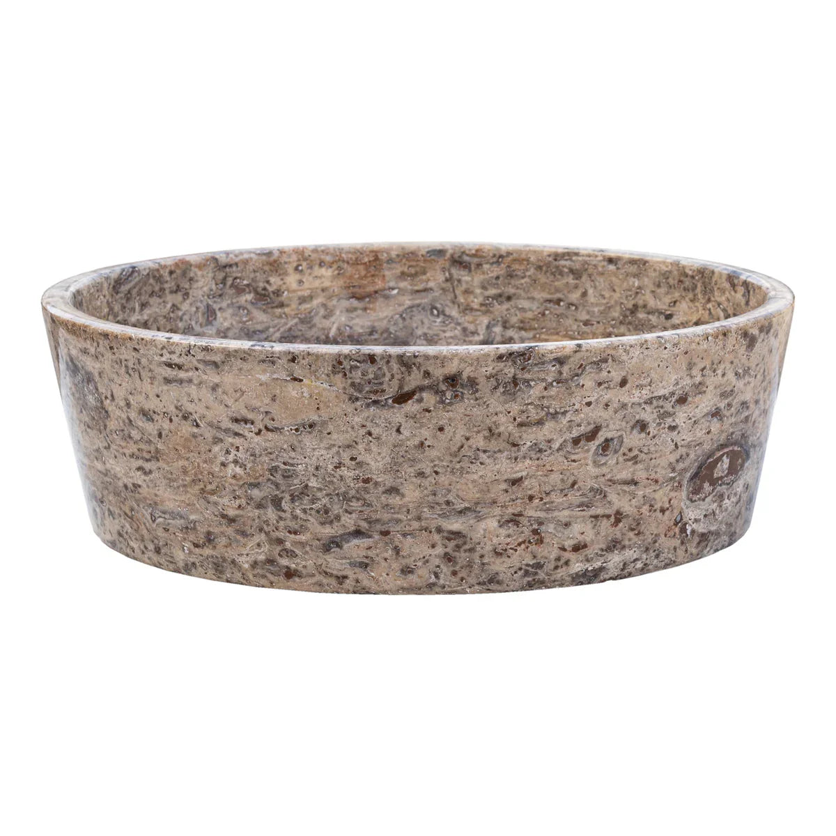 Silver Latte Travertine Natural Stone Above Vanity Bathroom Sink Polished (D)16