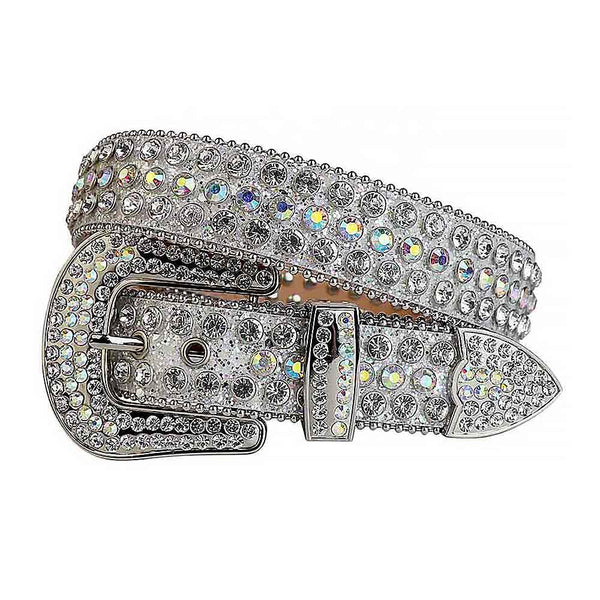 Silver Strap With Diamond Crystal Studded With Rhinestone Belt
