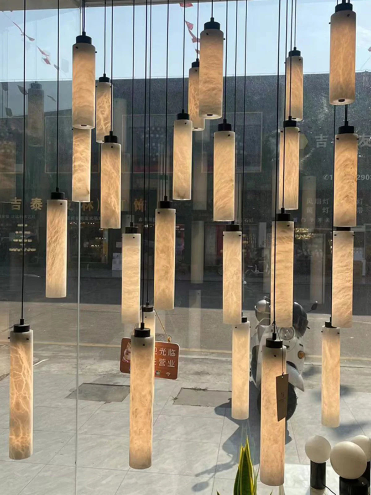 Simple Alabaster Pendant Lamp