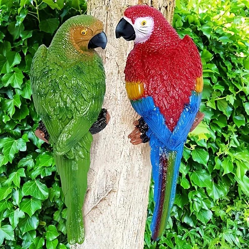 Simulation Parrot Wall Decor 12 Inch Garden Sculpture