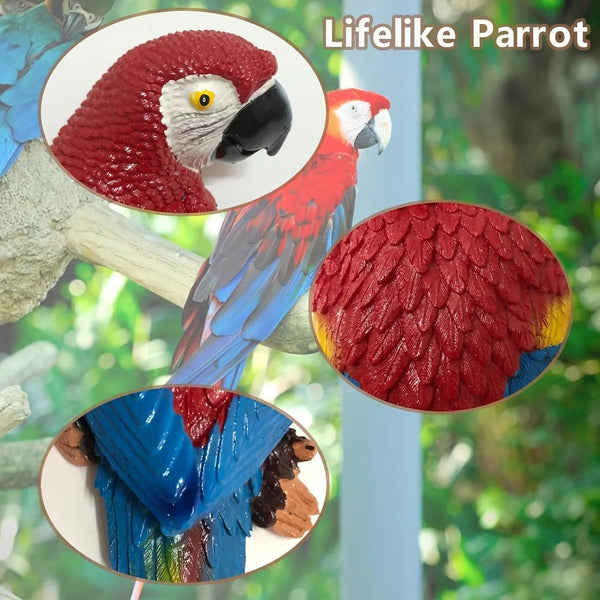 Simulation Parrot Wall Decor 12 Inch Garden Sculpture