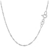 Sterling Silver 2MM Diamond Cut Singapore Link Chain Necklace