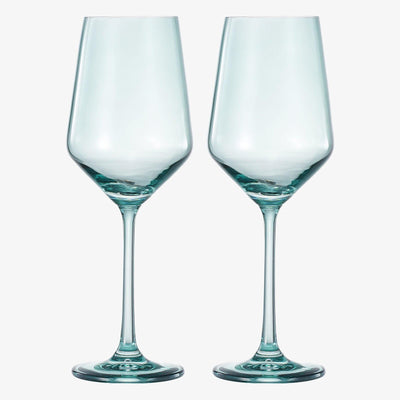 Tonal Stemmed Wine Glassware, Forest Green, Set of 2