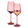 Tonal Stemmed Wine Glassware, Cranberry Red, Set of 2