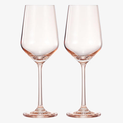 Tonal Stemmed Wine Glassware, Tan, Set of 2