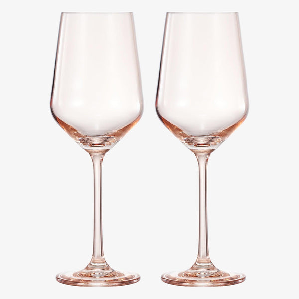 Tonal Stemmed Wine Glassware, Tan, Set of 2
