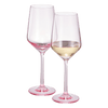 Monet Stemmed Wine Glassware, Magenta, Set of 2