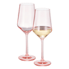 Monet Stemmed Wine Glassware, Pink, Set of 2