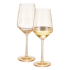 Monet Stemmed Wine Glassware, Yellow, Set of 2