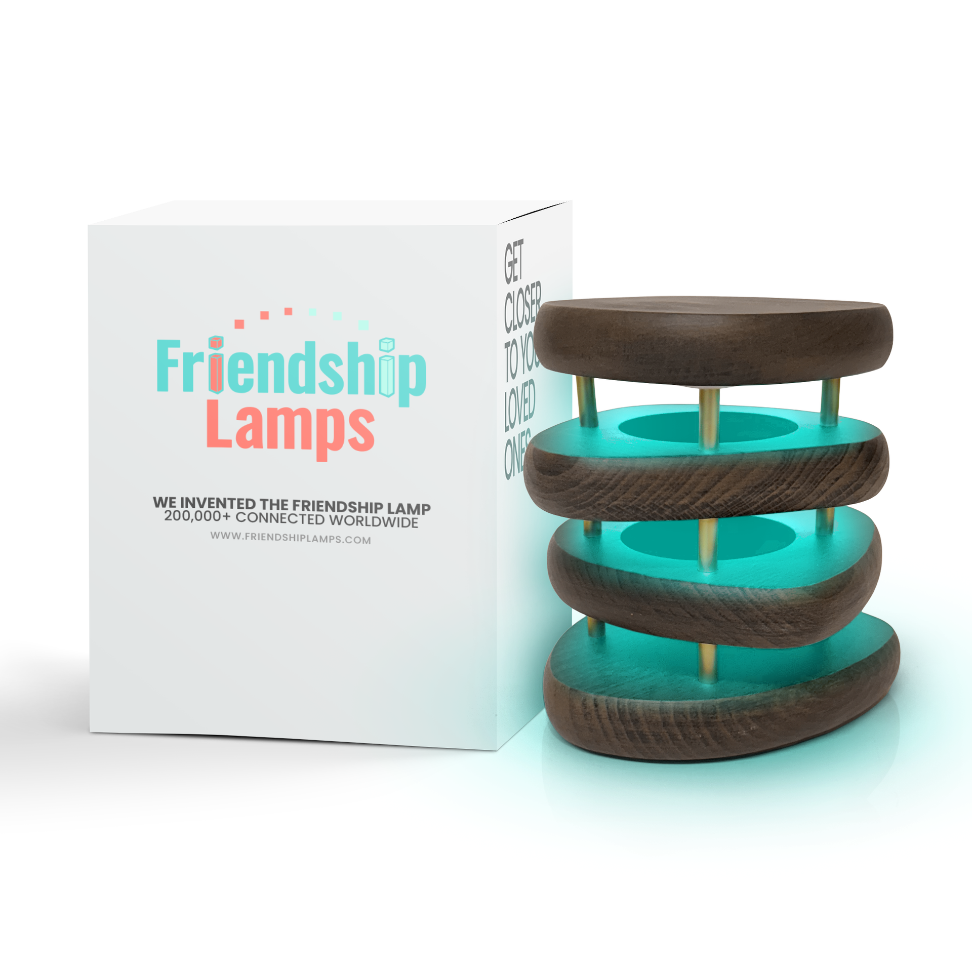 Mid-Century Design Friendship Lamp – Retro Wi-Fi Touch Lamp | Stay Connected Through Time & Distance